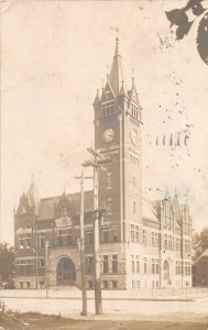 H53/ Manchester Iowa RPPC Postcard 1910 Delaware County Court House