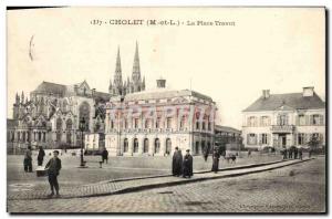 Old Postcard Cholet Place Travot