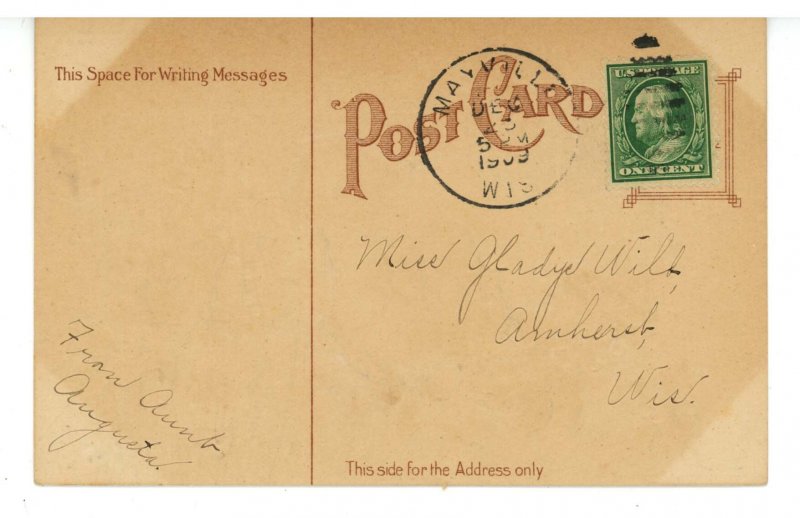 Greeting - Christmas. Santa Claus in Red Robe