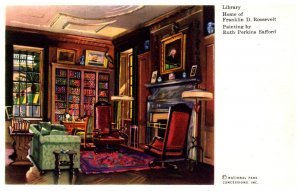 Home of Franklin D Roosevelt  Library  , painting Ruth Perkins Safford