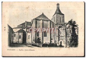 Old Postcard Poitiers Church of Saint Hilaire