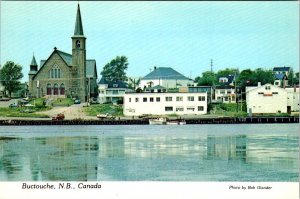 Buctouche, NB Canada  WATERFRONT  Homes~Church~Businesses~Irving  4X6 Postcard