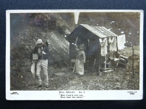 BILL BAILEY She t'row'd him out, now hear her shout c1904 RP Postcard