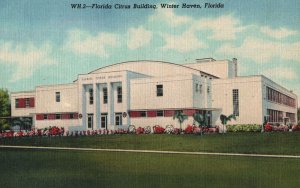 VINTAGE POSTCARD THE FLORIDA CITRUS BUILDING AT WINTER HAVEN FL FRESH LINEN