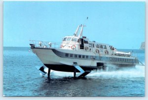 SYDNEY, AUSTRALIA ~ Curl Curl HYDROFOIL Boat  3¾x5½ Postcard ca 1970s