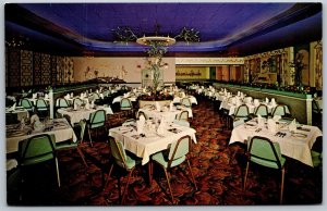 Vtg Lewiston Maine ME Steckinos Lounge Restaurant Starlight Dining Room Postcard