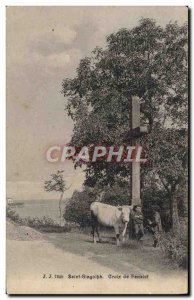 Postcard From Old St. Gingolph Cross Fenalet Children Cow