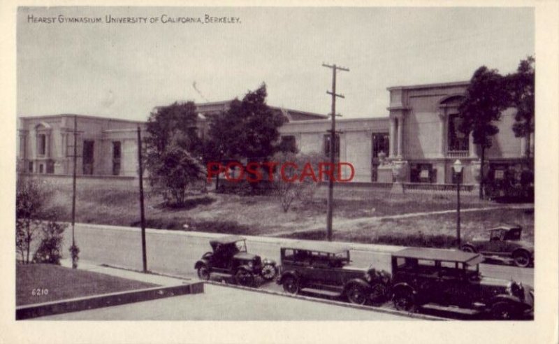 HEARST GYMNASIUM, UNIVERSITY OF CALIFORNIA, BERKELEY circa 1925 autos