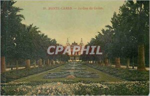 Old Postcard Monte Carlo Casino Gardens