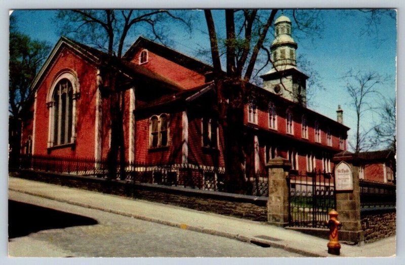 St. Paul's Church, Halifax, Nova Scotia, Vintage Chrome Postcard #3