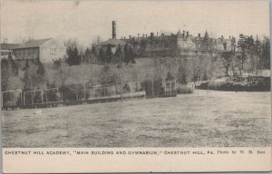 Postcard Chestnut Hill Academy Main Building and Gymnasium Chestnut Hill PA