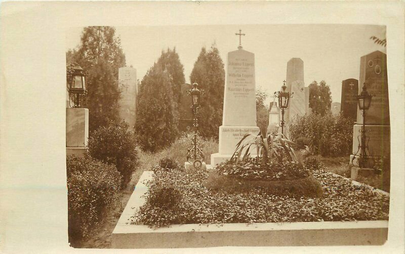 Europe Lippert Family Gravestone Marker 1924 RPPC Photo Postcard20-8455