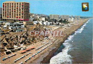 Postcard Modern Torremolinos Costa del Sol Aerial view of the beach Roca