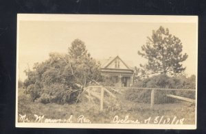 RPPC ELGIN NEBRASKA ANTELOPE COUNTY 1918 TORNADO HOME REAL PHOTO POSTCARD