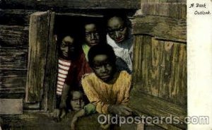 A dark outlook Black African American Unused light crease right bottom edge, ...