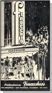 Finocchio's Menu,San Francisco,Calif/CA,Female Impersonators