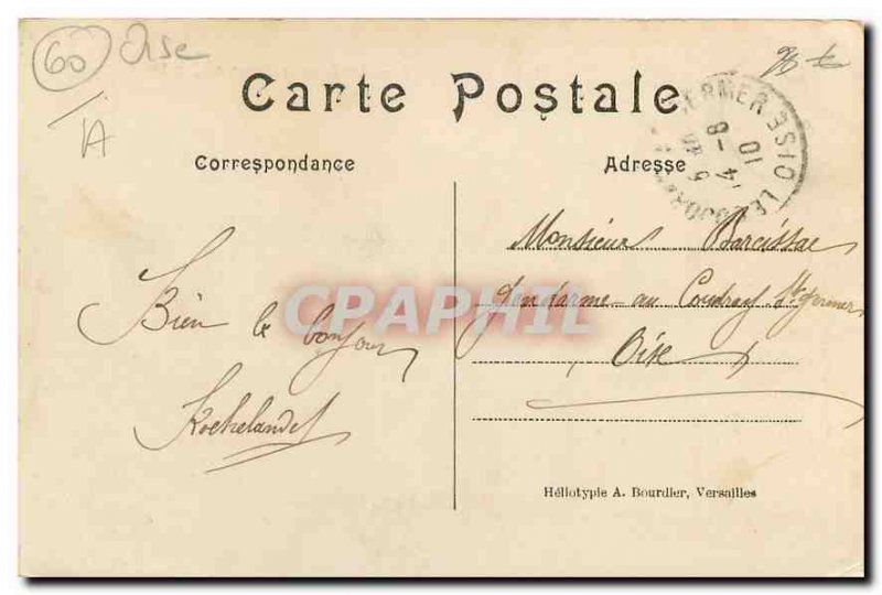 Old Postcard Chantilly The big Cascade Canal