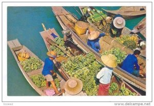 Thonburi, Floating Market at Wat Sai, Thailand, 40-60s