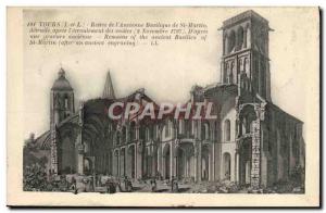 Postcard Old Tours Remains From & # 39Ancienne Basilica of St Martin