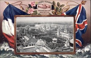 Tuck London Eng Franco-British Exhibition 1908 Bird's Eye View Vintage Postcard