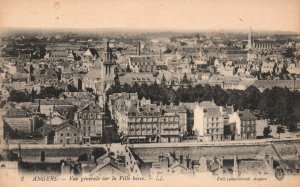 Vintage Postcard 1910's Vue generale sur la Ville basse Angers France FR