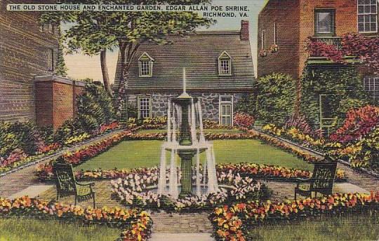 Virginia Richmond The Old Stone House And Enchanted Garden Edgar Allan Poe Sh...