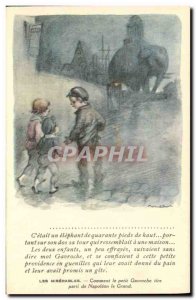 Old Postcard Fantasy Illustrator Poulbot Victor Hugo Gavroche Les miserables ...