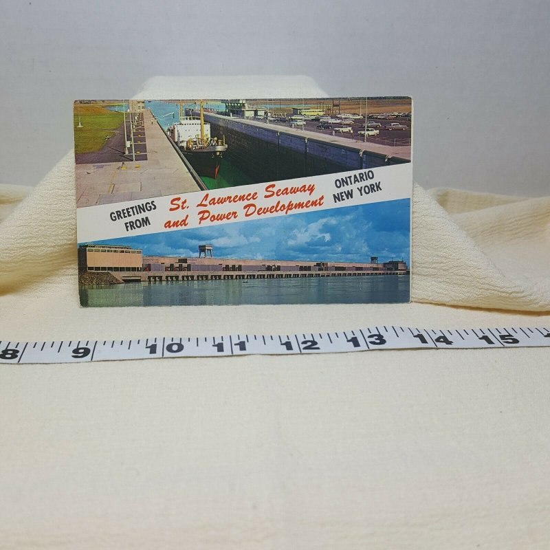 St Lawrence Seaway Ontario New York Vintage Postcard