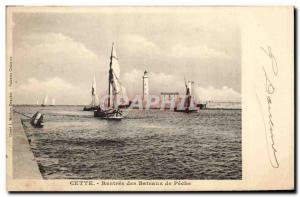 Old Postcard Lighthouse This Rentree of fishing boats