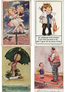 CHILDREN ARTIST SIGNED Mostly BRITISH with BETTER 100 Vintage Postcards (L3148)