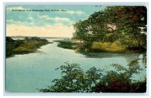 1910 River Scene From Walbridge Park Toledo Ohio OH Elise Michigan MI Postcard 