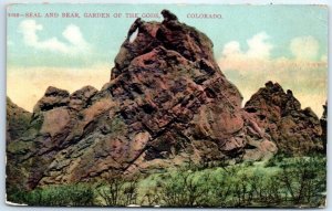 Postcard - Seal And Bear, Garden Of The Gods - Colorado Springs, Colorado