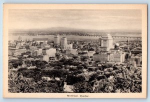 Montreal Quebec Canada Postcard Bird's Eye View Buildings Scene c1930's Unposted