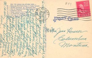 Greetings from North Dakota Bad Lands Large Letter 1952 