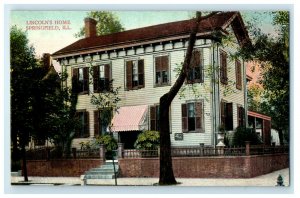 c1910s Lincoln's Home, Springfield Illinois IL Unposted Antique Postcard 