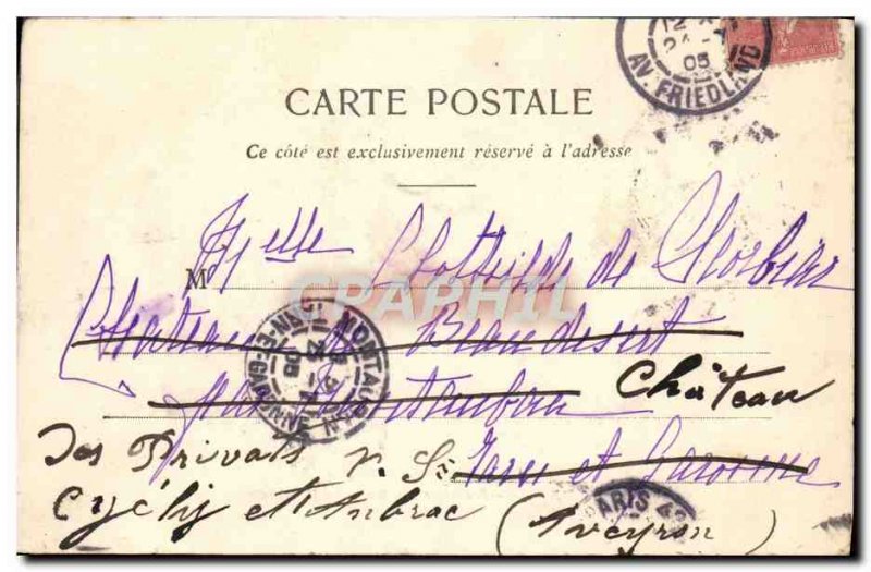 Old Postcard Paris Avenue Bois de Boulogne