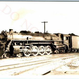 1937 Bensenville, ILL Milwaukee Road 203 Locomotive RPPC Photo CMStP Railway A49