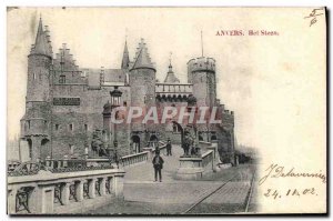 Old Postcard Antwerp Het Steen