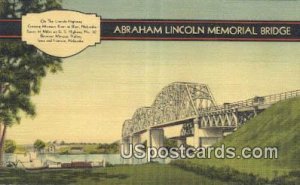 Abraham Lincoln Memorial Bridge - Missouri River Postcards, Missouri MO Postcard