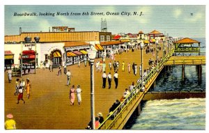 NJ - Ocean City. Boardwalk Looking North from 8th Street