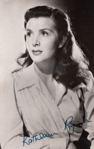 Kathleen Ryan Vintage 1950s Printed Signed Photo