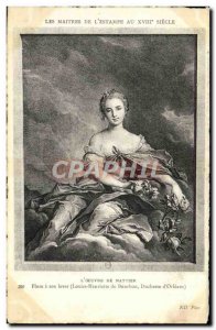 Postcard Old Nattier Flore sunrise Louis Henriette de Bourbon Duchess & # 39O...