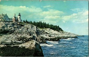 Pemaquid Point Maine ME Postcard 4c Red Stamp PM Lincoln Cancel Lyman Owen PM 