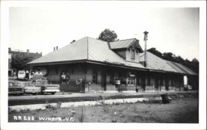 Windsor Vermont VT Railroad Train Station Depot Vintage Postcard