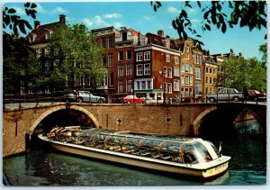 Postcard - Herengracht Canal with Reguliersgracht - Amsterdam, Netherlands