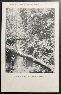 Mint Colombia Real Picture Postcard RPPC Novitia At Las Penas Waterfall