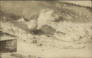 Bingham ME Wyman Dam 1929 Real Photo Postcard