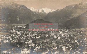 4 Postcards, Switzerland, RPPC, Interlaken, St Moritz, St Gallen, Various Scenes
