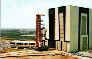 John F Kennedy Space Center NASA Apollo Saturn V 500 F Vehicle Postcard UNP VTG 