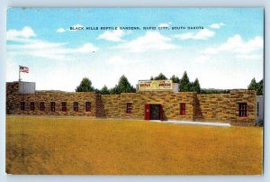 Rapid City South Dakota SD Postcard Black Hills Reptile Gardens Entrance 1940